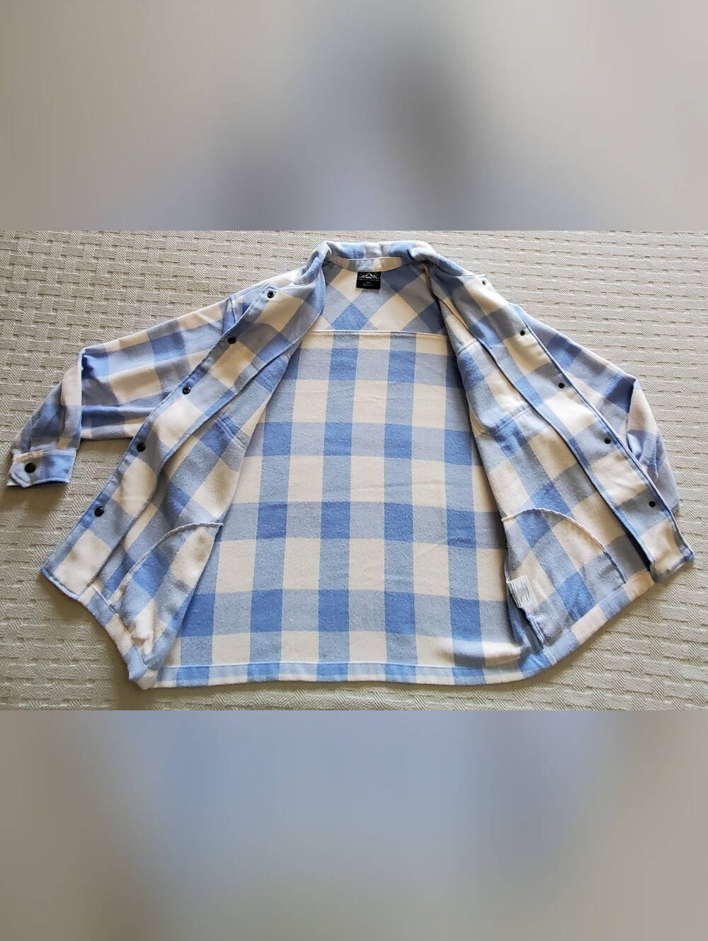 HFX Buffalo Check Plaid Snap Flannel Shacket Jacket - Picture 15 of 16